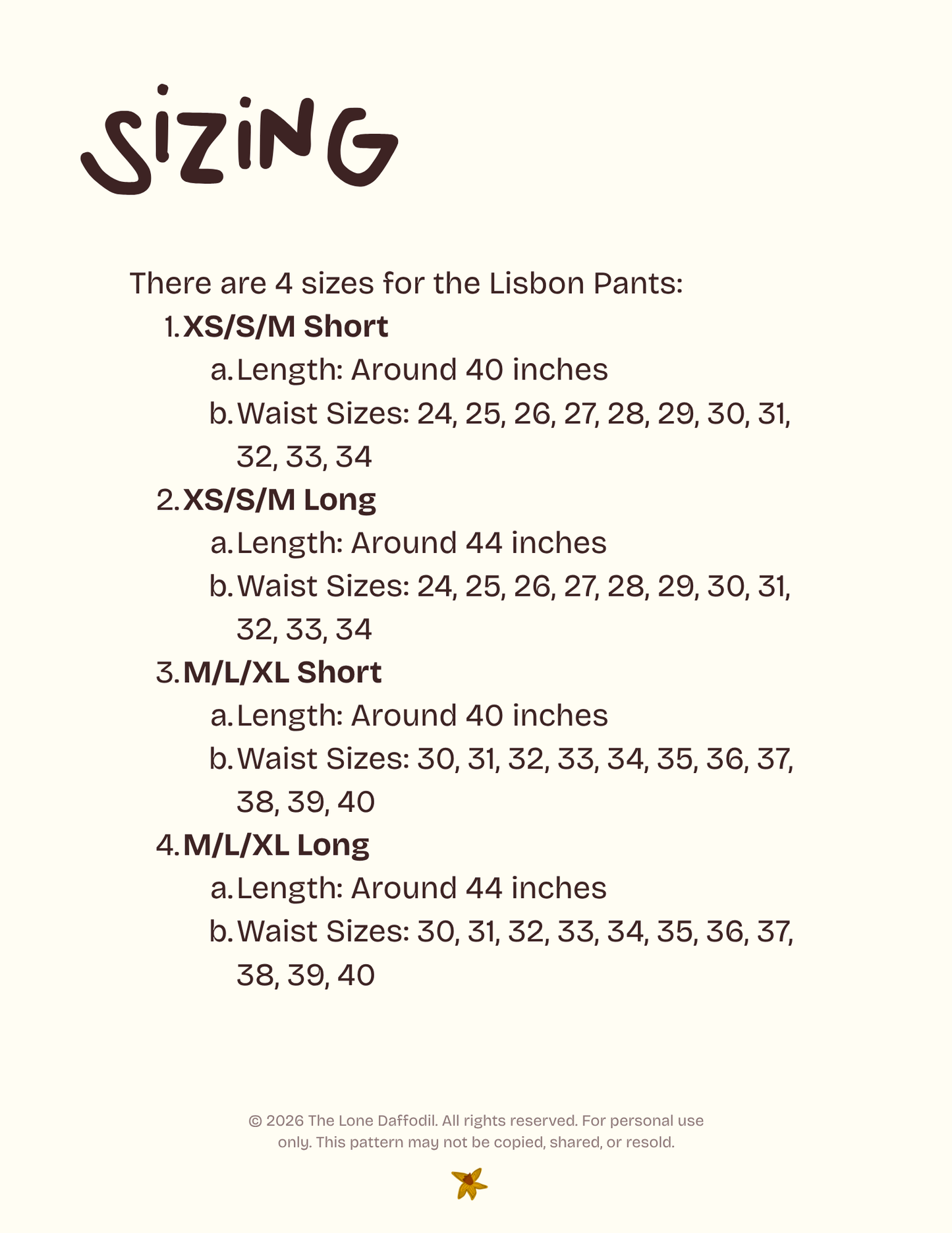 Lisbon Pant Digital Sewing Pattern